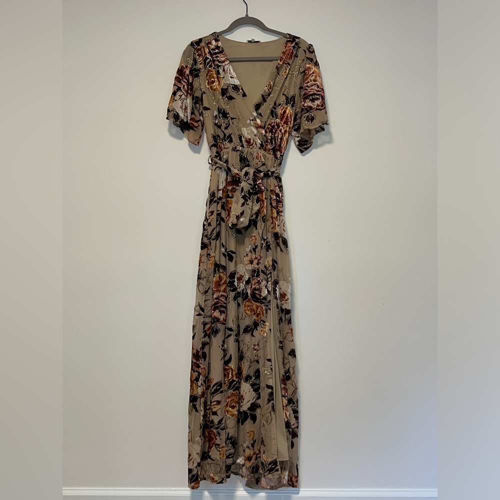 Baltic Born Velvet Appliqué Dress | Size L